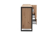 Sideboard >Arvada< in Artisan Eiche aus MDF - 160x88x40cm (BxHxT)