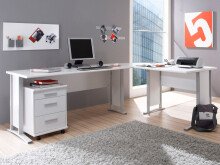 Büro-Set in Weiß aus Metall
