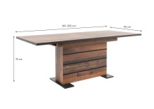 Esstisch >Manhattan< in Oldstyle - 160x75x90cm (BxHxT)