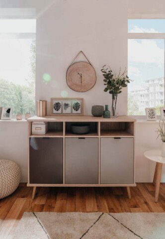 Sideboard >Epik< in Elegance Endgrain - 120x88x40cm (BxHxT)