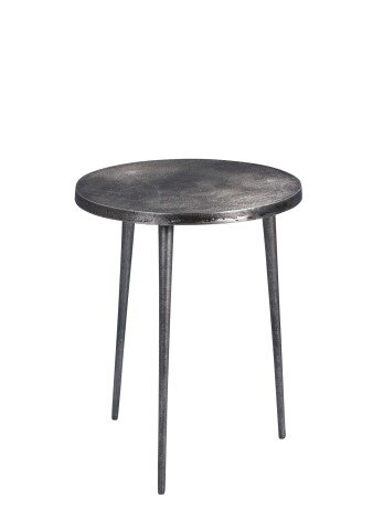 Beistelltisch >Velbert II< in Silber aus Metallguss - 40x50x40cm (BxHxT)