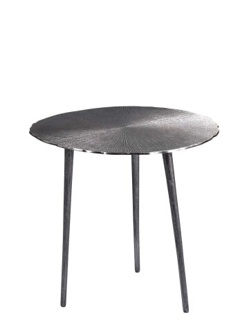 Beistelltisch >Detmold II< in Silber aus Metallguss - 50x50x50cm (BxHxT)