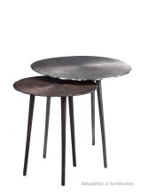 Beistelltisch >Detmold II< in Silber aus Metallguss...