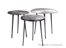 Beistelltisch >Detmold II< in Silber aus Metallguss - 50x50x50cm (BxHxT)