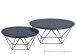 Couchtisch >Dorsten< in Schwarz Grau aus Glas - 70x30x70cm (BxHxT)