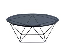 Couchtisch >Dorsten< in Schwarz Grau aus Glas -...
