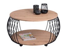 Couchtisch >Frechen< in Artisaneiche aus MDF - 80x47x80cm (BxHxT)