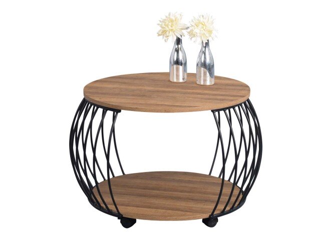 Couchtisch >Frechen< in Eiche Braun aus MDF - 60x47x60cm (BxHxT)