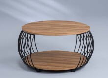 Couchtisch >Frechen< in Eiche Braun aus MDF - 80x47x80cm (BxHxT)