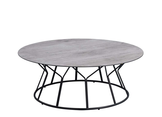 Couchtisch >Ahlen< in Keramikoptik aus Glas - 90x35x90cm (BxHxT)