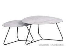 Couchtisch >Rodgau< in Keramikoptik aus Glas -...