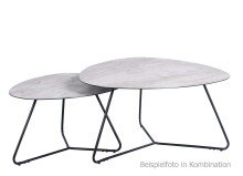 Couchtisch >Rodgau< in Keramikoptik aus Glas - 69x40x56cm (BxHxT)