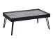 Couchtisch >Ravensburg< in Keramikoptik schwarz aus Glas - 100x39x60cm (BxHxT)