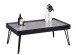 Couchtisch >Ravensburg< in Keramikoptik schwarz aus Glas - 100x39x60cm (BxHxT)