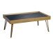 Couchtisch >Peine< in gold/schwarz aus Glas - 100x39x60cm (BxHxT)