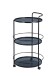 Servierwagen >Laatzen< in grau aus Sicherheitsglas - 50x95x50cm (BxHxT)