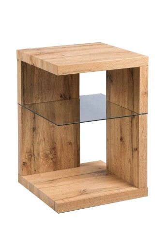 Beistelltisch >Wunstorf I< in Braun aus Glas - 40x60x40cm (BxHxT)