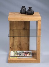 Beistelltisch >Wunstorf I< in Braun aus Glas - 40x60x40cm (BxHxT)