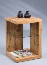 Beistelltisch >Wunstorf I< in Braun aus Glas - 40x60x40cm (BxHxT)