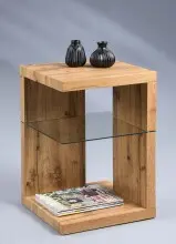 Beistelltisch >Wunstorf I< in Braun aus Glas - 40x60x40cm (BxHxT)