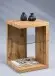 Beistelltisch >Wunstorf I< in Braun aus Glas - 40x60x40cm (BxHxT)