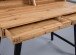 Schreibtisch >Nettetal< in Wildeiche schwarz aus MDF - 110x85x58cm (BxHxT)