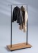 Garderobenständer >Eisenach< in schwarz Eiche braun aus MDF - 80x161x40 (BxHxT)