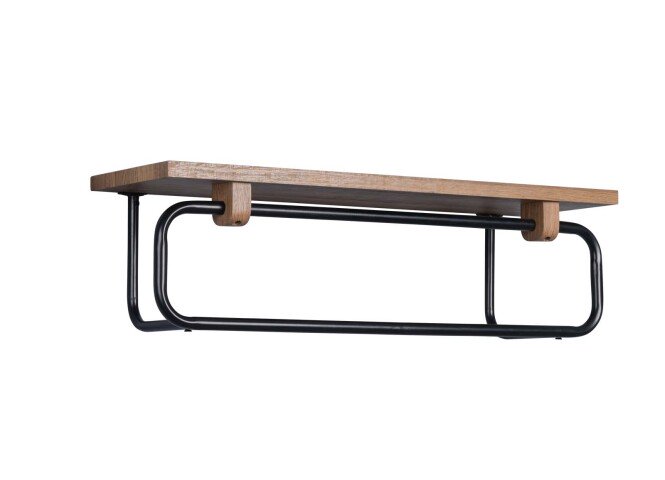 Wandgarderobe >Dreieich I< in Eiche braun aus MDF - 78x23x25cm (BxHxT)