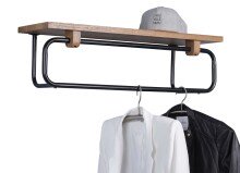 Wandgarderobe >Dreieich I< in Eiche braun aus MDF -...