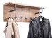 Wandgarderobe >Gotha< in Eiche braun aus MDF - 80x30x26cm (BxHxT)