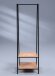Garderobenständer >Bruchsal< in schwarz Artisaneiche aus MDF - 55x175x55 (BxHxT)