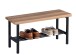 Sitzbank >Würselen< in Eiche braun aus MDF - 80x41x30cm (BxHxT)