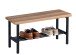 Sitzbank >Würselen< in Eiche braun aus MDF - 80x41x30cm (BxHxT)
