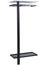 Wandgarderobe >Kempen< in Schwarz aus Metall - 80x190x43cm (BxHxT)