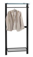 Wandgarderobe >Seelze< in Schwarz aus Metall -...