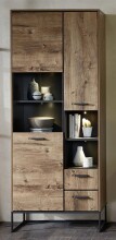 Vitrine >Manhattan< in Haveleiche Cognac -...