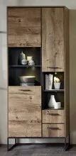 Vitrine >Manhattan< in Haveleiche Cognac -...