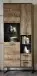 Vitrine >Manhattan< in Haveleiche Cognac - 79x196x38cm (BxHxT)