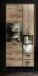 Vitrine >Manhattan< in Haveleiche Cognac - 79x196x38cm (BxHxT)