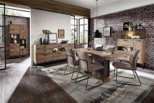 Kommode >Manhattan< in Haveleiche Cognac aus MDF - 99x151x38cm (BxHxT)