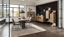 Standregal >Manhattan< in Haveleiche Cognac - 45x156x38cm (BxHxT)