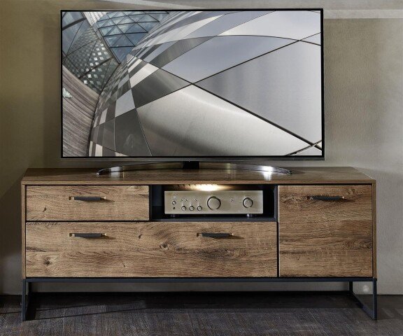 TV-Board >Manhattan< in Haveleiche Cognac - 156x62x48cm (BxHxT)
