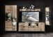 Wandregal >Manhattan< in Haveleiche Cognac aus MDF - 35x128x28cm (BxHxT)