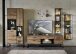 Wandregal >Manhattan< in Haveleiche Cognac aus MDF - 35x128x28cm (BxHxT)