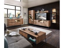 Couchtisch >Manhattan< in Haveleiche Cognac aus MDF - 115x42x65cm (BxHxT)