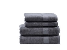 Handtücher >DELUXE< (4-tlg) in anthracite aus Baumwolle