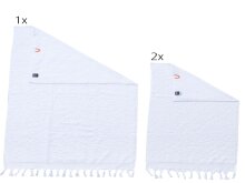Handtücher >PROVENCE ORNAMENTS< (3-tlg) in bright white aus Baumwolle