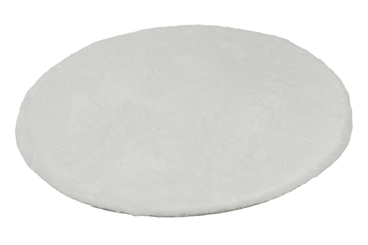 Teppich in Weiß aus 100% Polyester - 120x120x2,5cm (LxBxH)