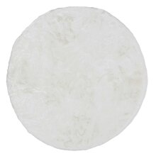Teppich in Weiß aus 100% Polyester - 120x120x2,5cm...