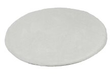 Teppich in Weiß aus 100% Polyester - 120x120x2,5cm...